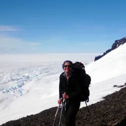 Claire Todd from geological sciences, during a research trip in Antarctica