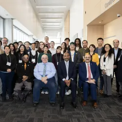 Students, faculty, administrators and staff attended a reception on Feb. 26 at the Santos Manuel Student Union North to recognize the Experiential Computing and Engaged Learning Scholarships Program’s first scholarship recipients.