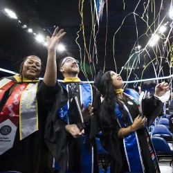 Students at commencement