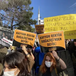A Protest at Boğaziçi University in Turkey, Jan. 4. Photo: Hilmi Hacaloğlu, Voice of America/WikiMedia Commons.