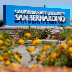 CSUSB entrance sign.