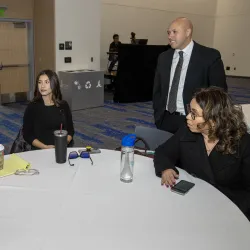 Students and legal professionals meet at the inaugural Careers in Law Day held recently at CSUSB.