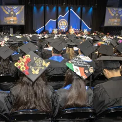 One of two December 2022 commencement ceremonies in the Toyota Arena in Ontario.