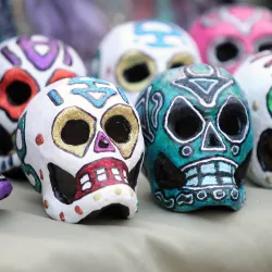 A set of calaveras, or sugar skulls. The “Dia de los Muertos/Day of the Dead” celebration, sponsored by the CSUSB Association of Latino Faculty, Staff and Students, is set for Oct. 29.