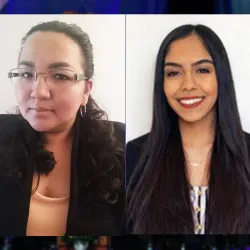 Teoxihuitl Sintora (left) is the Jack H. Brown College of Business and Public Administration’s Outstanding Graduate Student, and Harman Dhillon is its Outstanding Undergraduate Student.