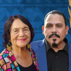 Dolores Huerta (left) is the madrina de honor/honorary chair, and Emilio Rivera is the padrino de honor/honorary chair for LEAD Summit XII, which takes place Sept. 29 at CSUSB.