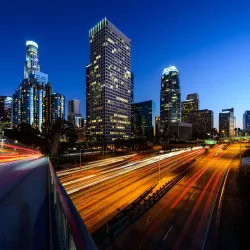 Time lapse of traffic in Downtown Los Angeles
