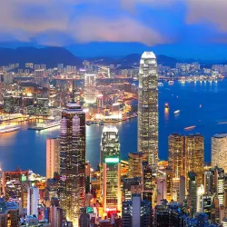 The skyline of Hong Kong