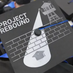 Project Rebound graduation cap board 
