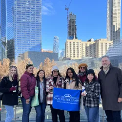 PDC hospitality management students and faculty traveled to New York City on Nov. 11-14. From L to R: Michelle Russen, Julia Vizcaino, Alyssa Negrete, Eileen Hernandez, Rosa Benito, Amanda Reigle, Yessica Fonseca, Joseph Tormey