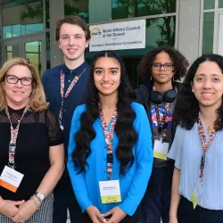 Palm Desert High School team at 2023 Academic WorldQuest competition