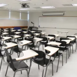 A classroom waiting for students.
