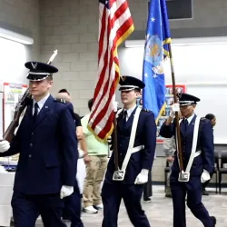 Veterans Day illustration-color guard 