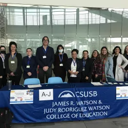 Some of the participants in the Dual Immersion Symposium at the James R. Watson and Judy Rodriguez Watson College of Education.