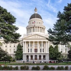 A view of the California State Capitol from 10th Street in Sacramento. Instead of visiting the state capitol, CSUSB President Tomás D. Morales is leading a university delegation to virtually meet with state legislators this week. Photo: Andre m/Wikemedia Commons