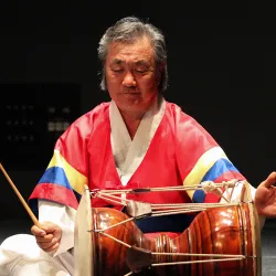 A musician performs at the 2017 Korean Festival at CSUSB. 