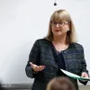 Comm & Media lecturer Donna Gotch in the classroom