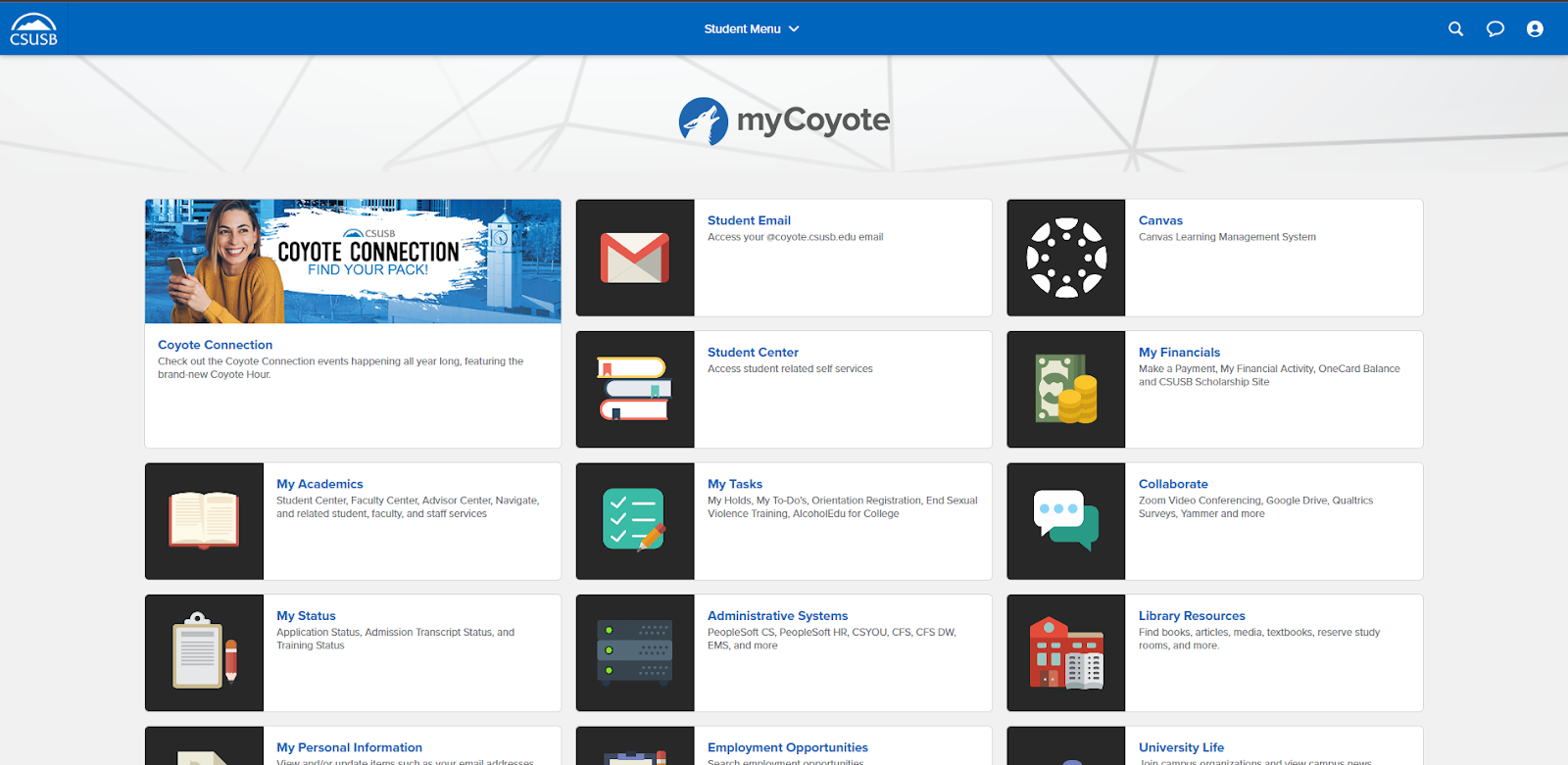myCoyote updated portal example