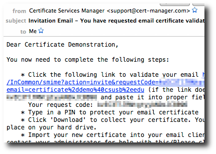 InCommon Invitation Email