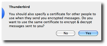 Thunderbird Select Encryption