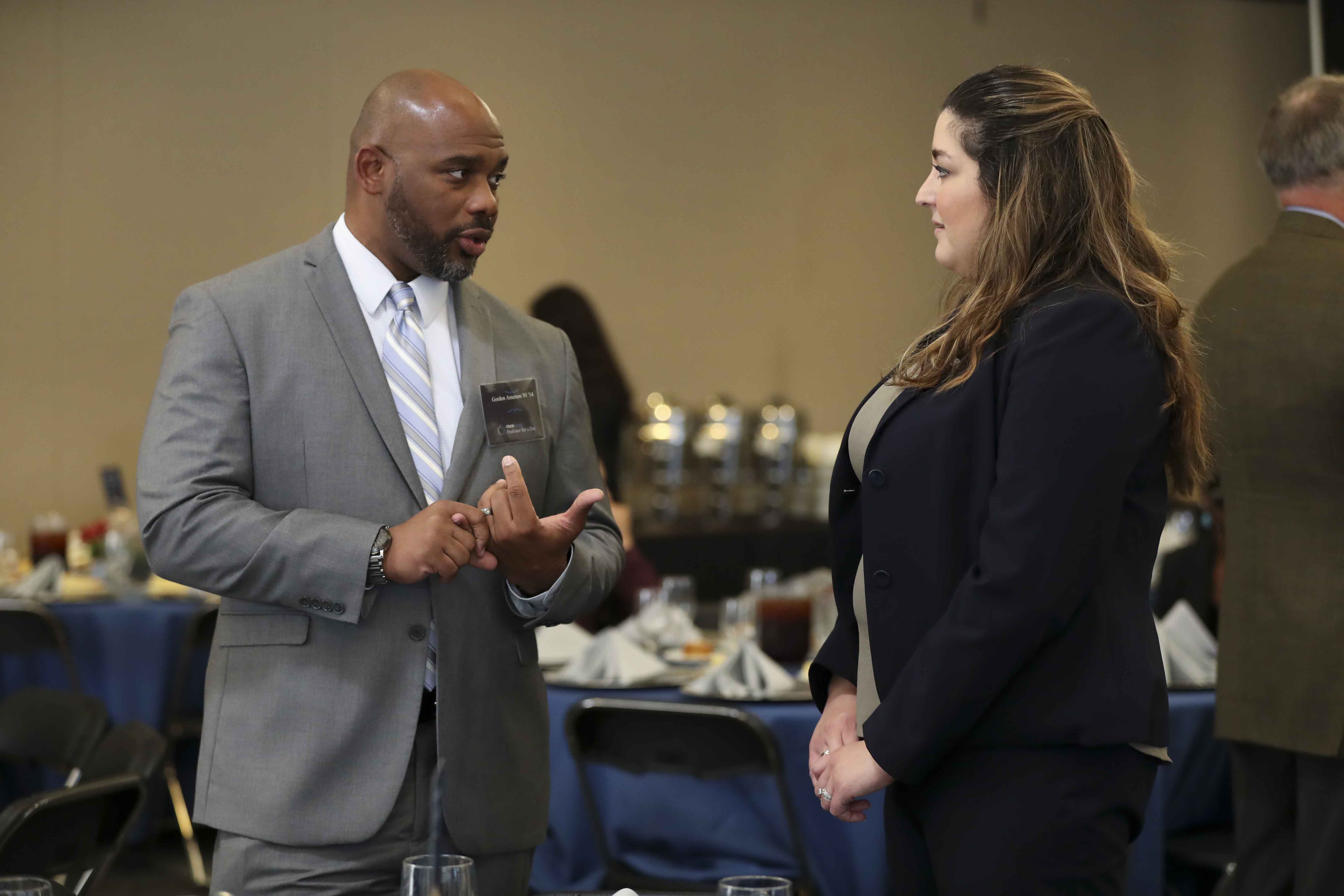Alumnus Gordon Amerson (health science '01 and educational leadership doctorate '14)and Crystal Wymer-Lucero