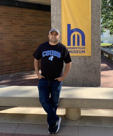 Jose Castro in front of the Homestead Museum