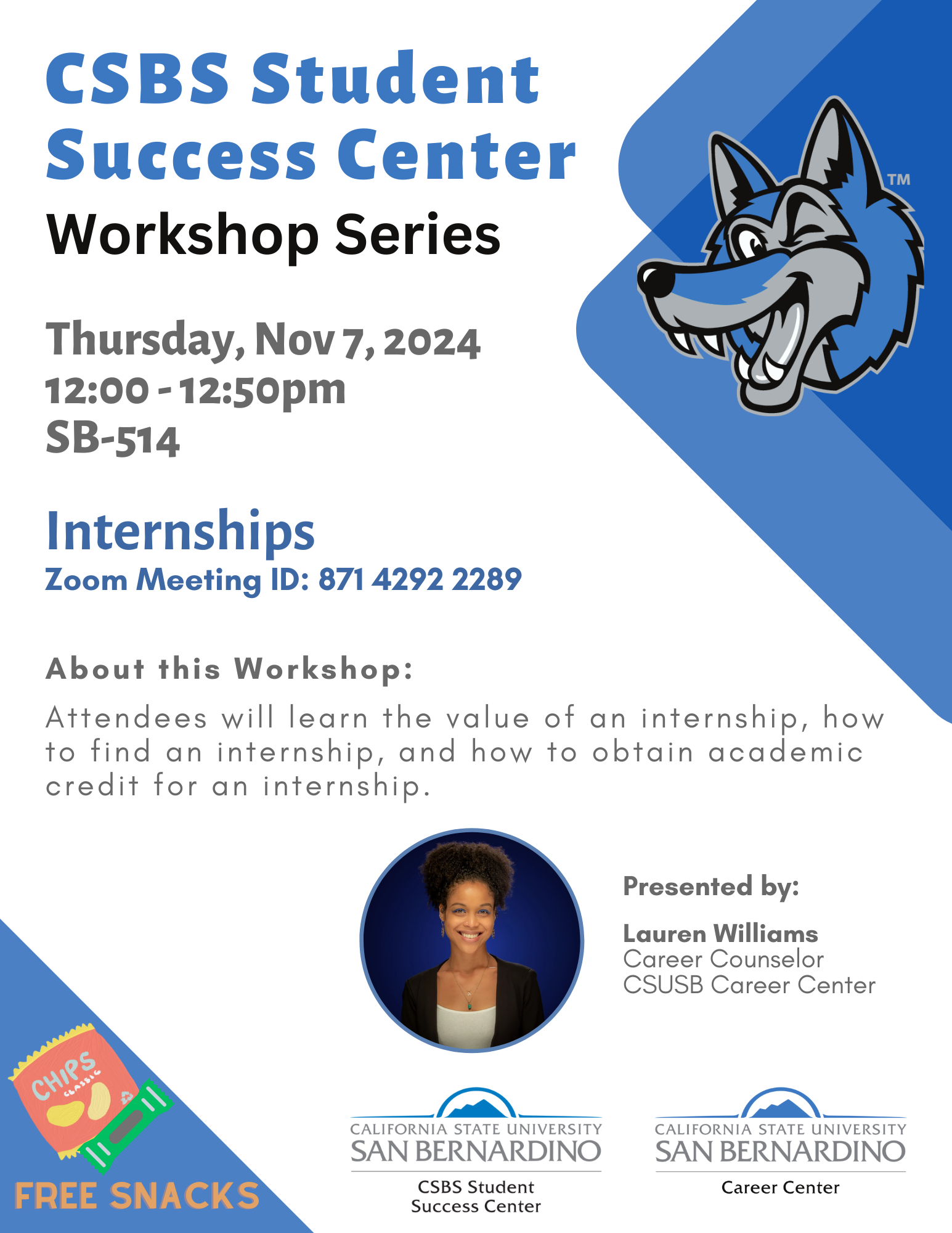 CSBS SSC Workshop: Internships