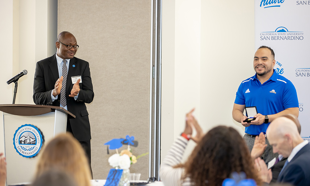 Watson College of Education Dean with Doctoral Student