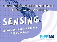 Blue and white background with the word Sensing in the foreground