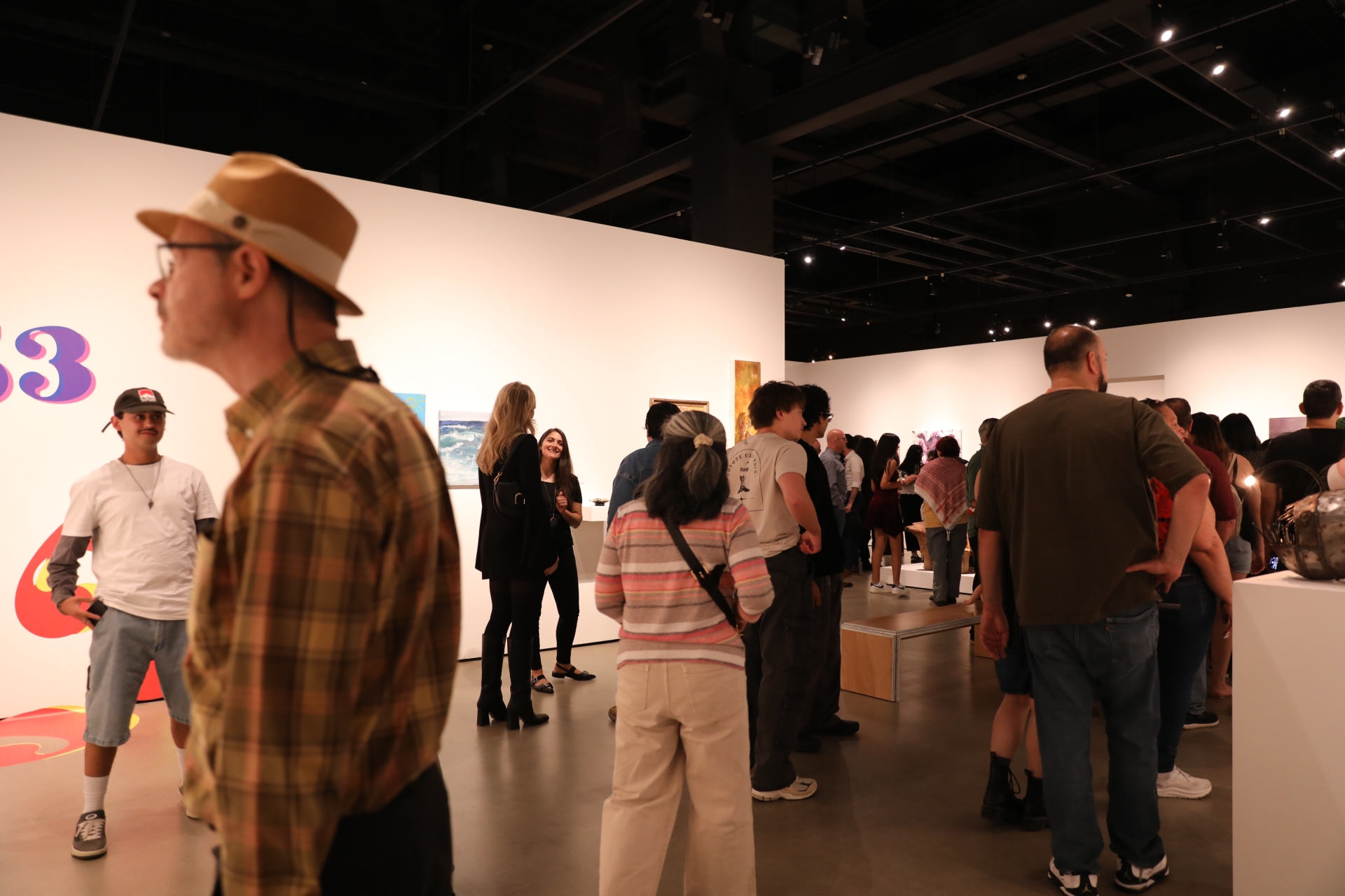 gallery view of the student show reception