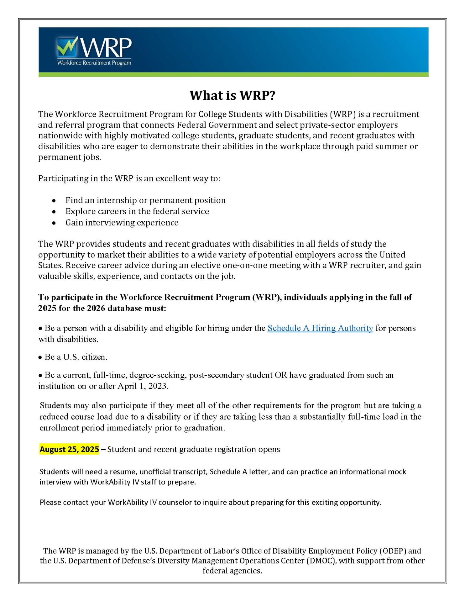 Accessible WRP Flyer for Student 2025.