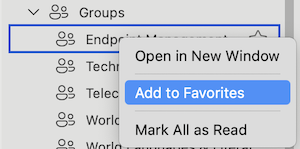 Choose Add to Favorites from the menu