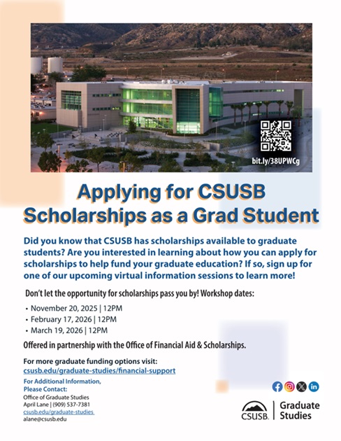 Informational flyer on upcoming scholarship information sessions