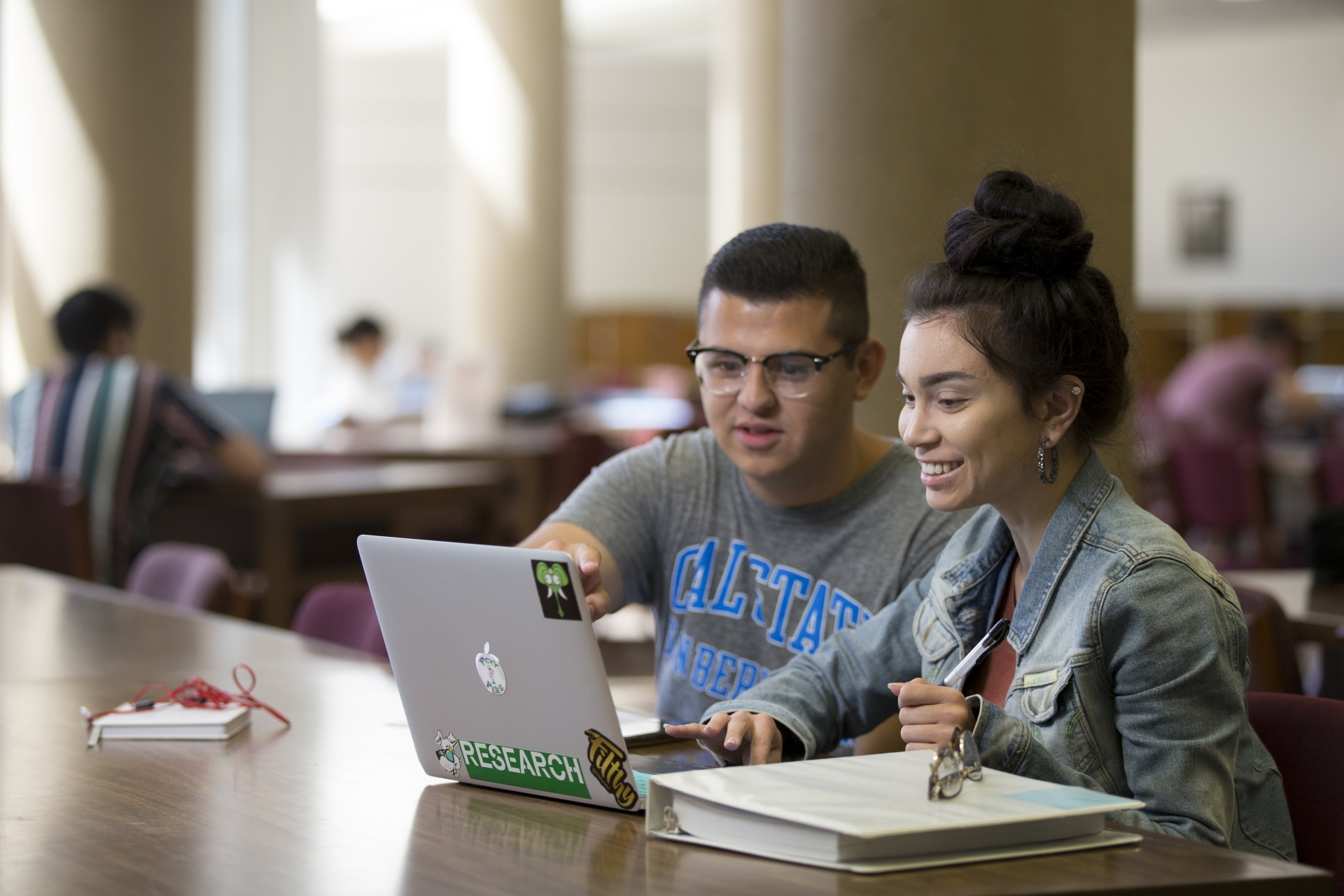 Student being mentored by peer