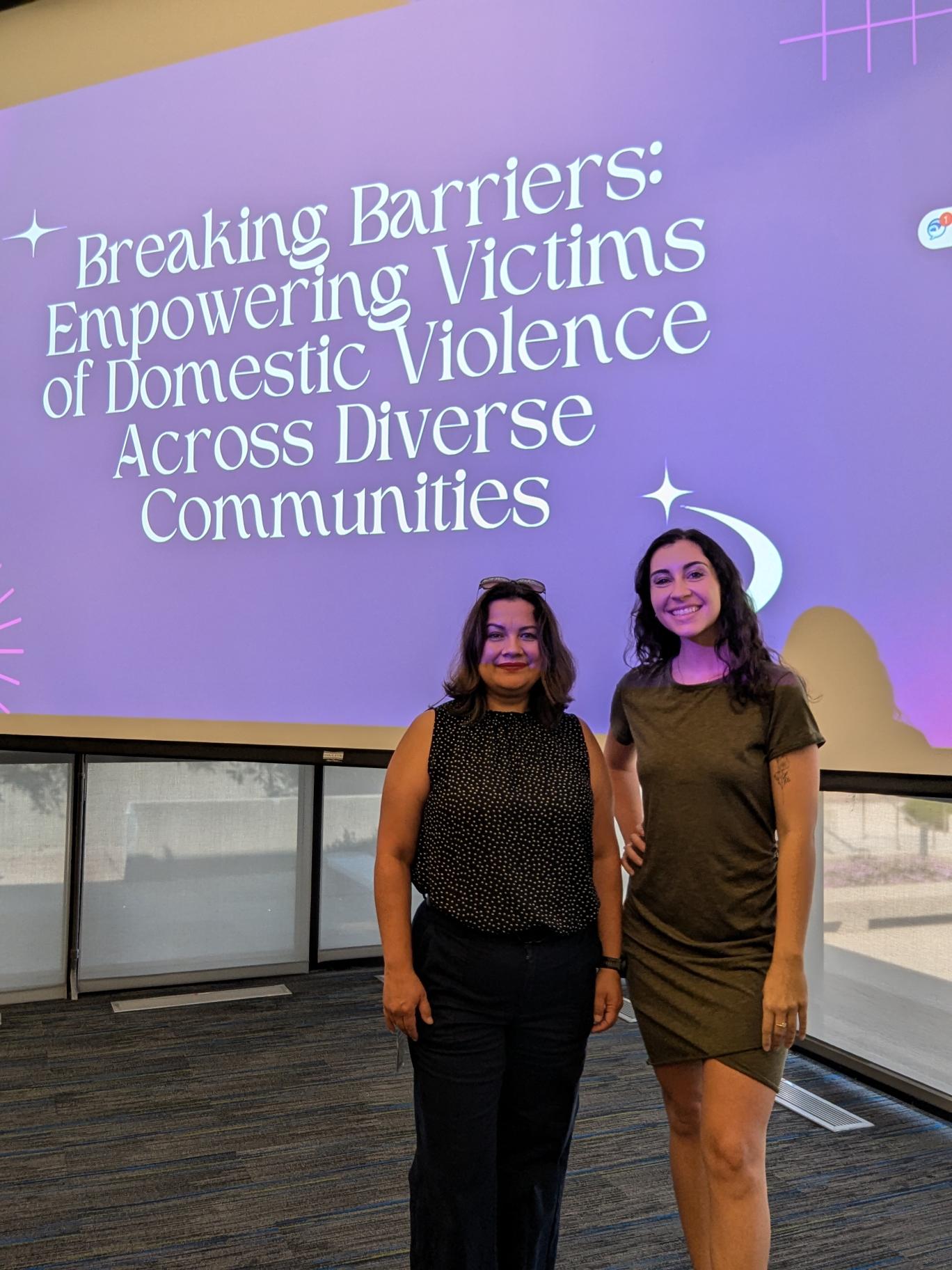 Campus Advocate, Claudia Ochoa and IEC Staff, Katie Oaks