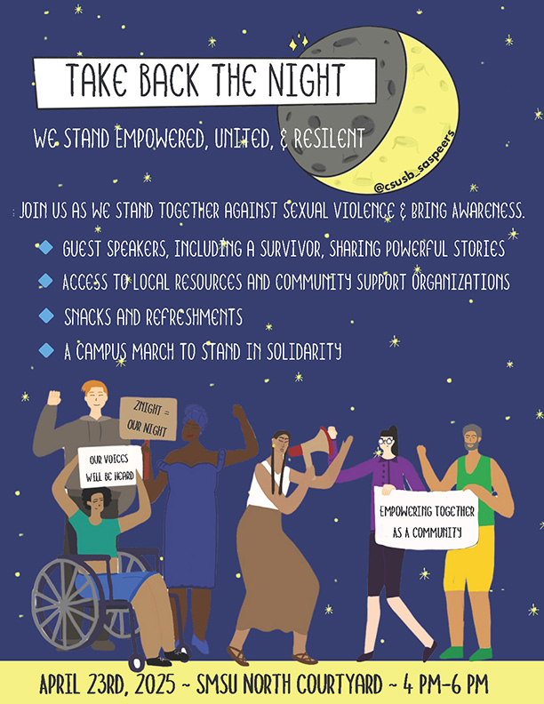 Take Back the Night event flyer
