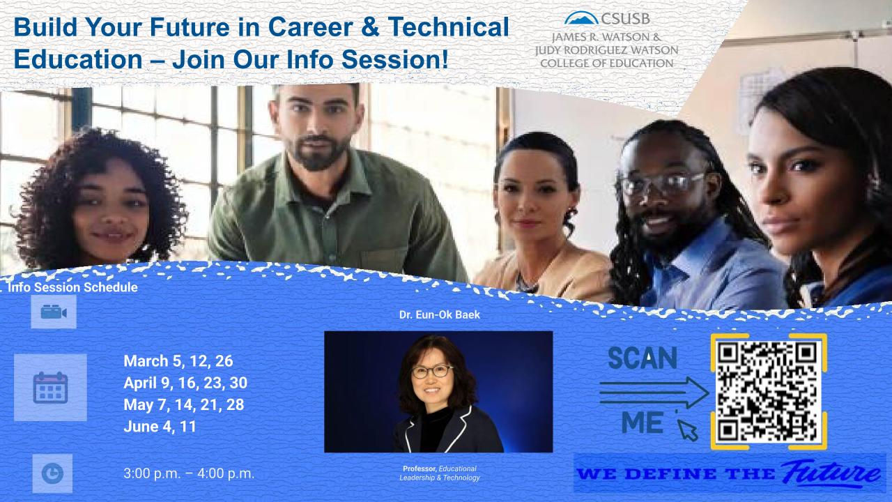 CTE Program Info Session Flyer
