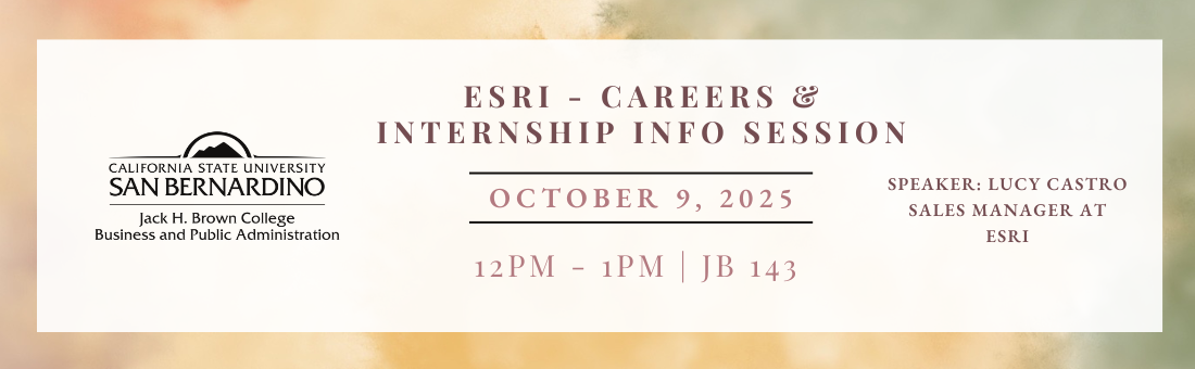 ESRI - Careers & Internship Info Session