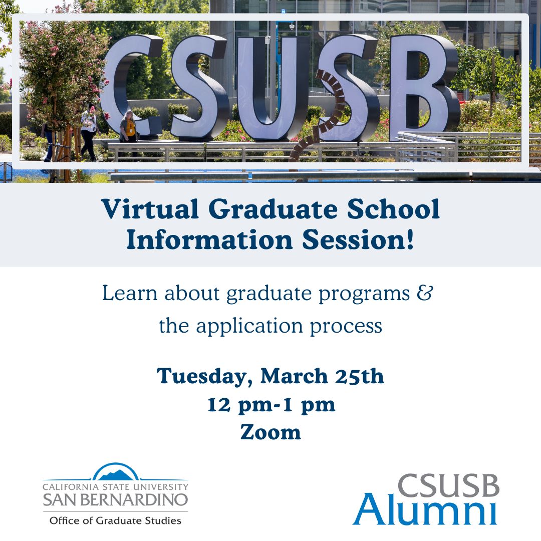 Photo of the CSUSB letters across the top with informtion about the session included below.