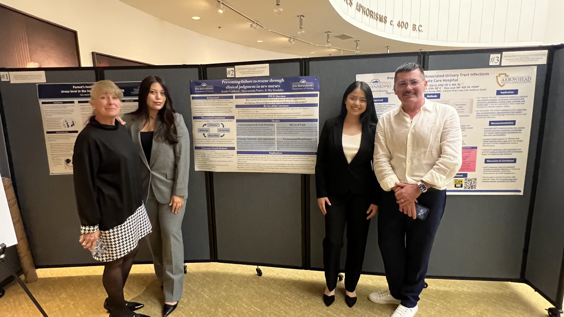 CSUSB Palm Desert Campus nursing students and faculty at the 2nd Nursing Research and Evidence-Based Practice Symposium at Eisenhower Health.