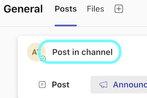 Post in channel button