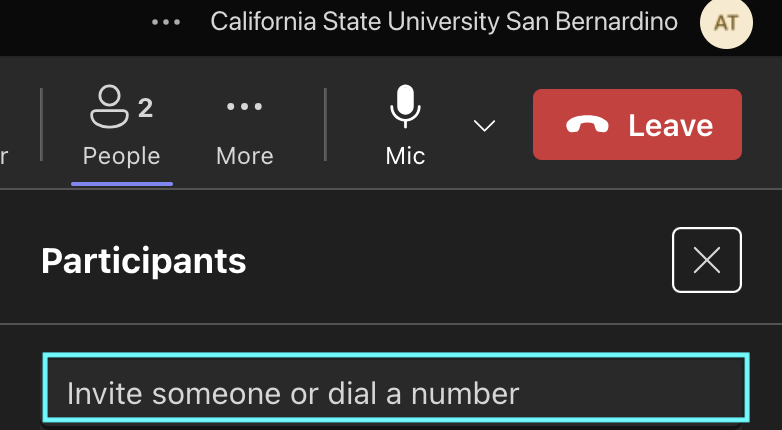 Window highlighting area to add a number or search for a person