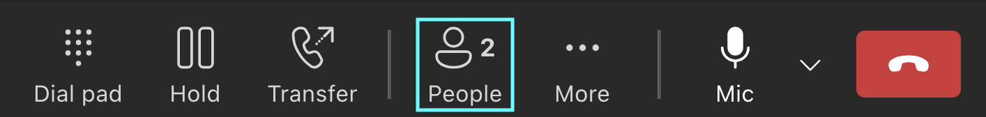 People button in call toolbar