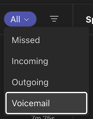 Call History options