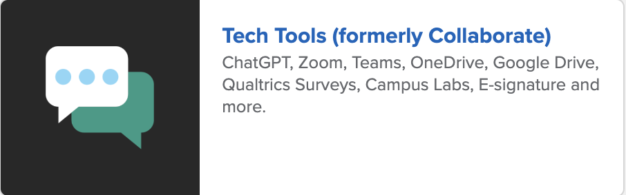 Tech Tools Tile in myCoyote