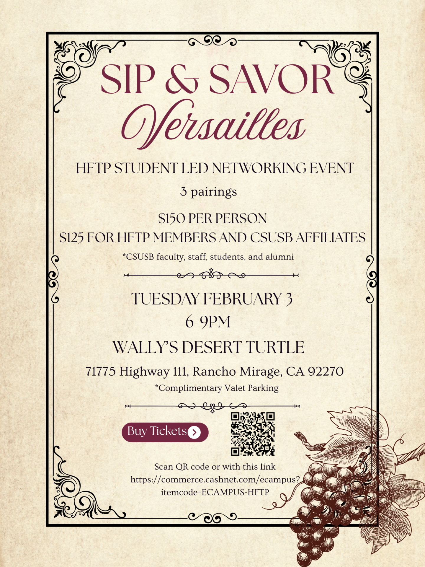 Sip and Savor Versailles