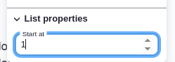 List Properties