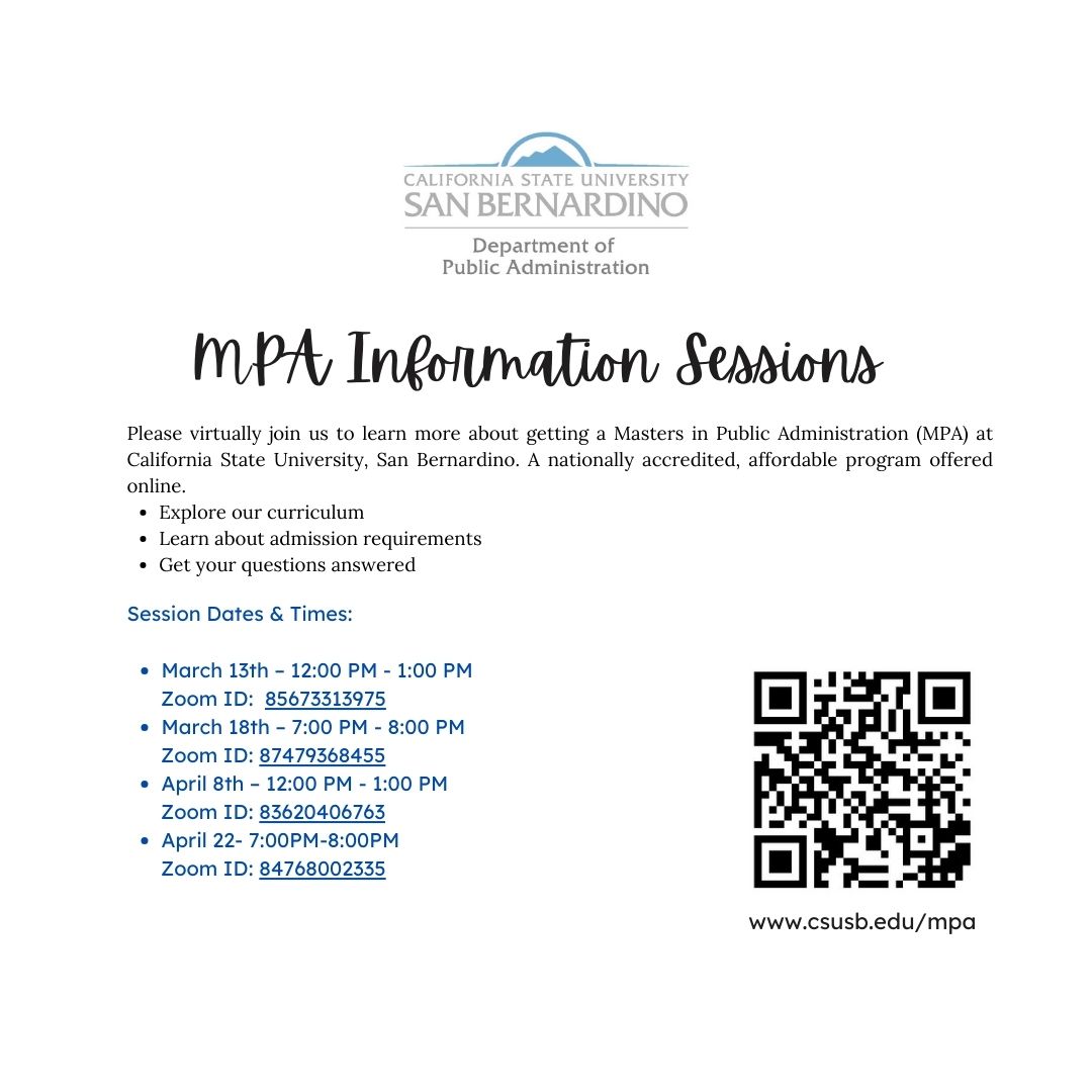 MPA info session flier