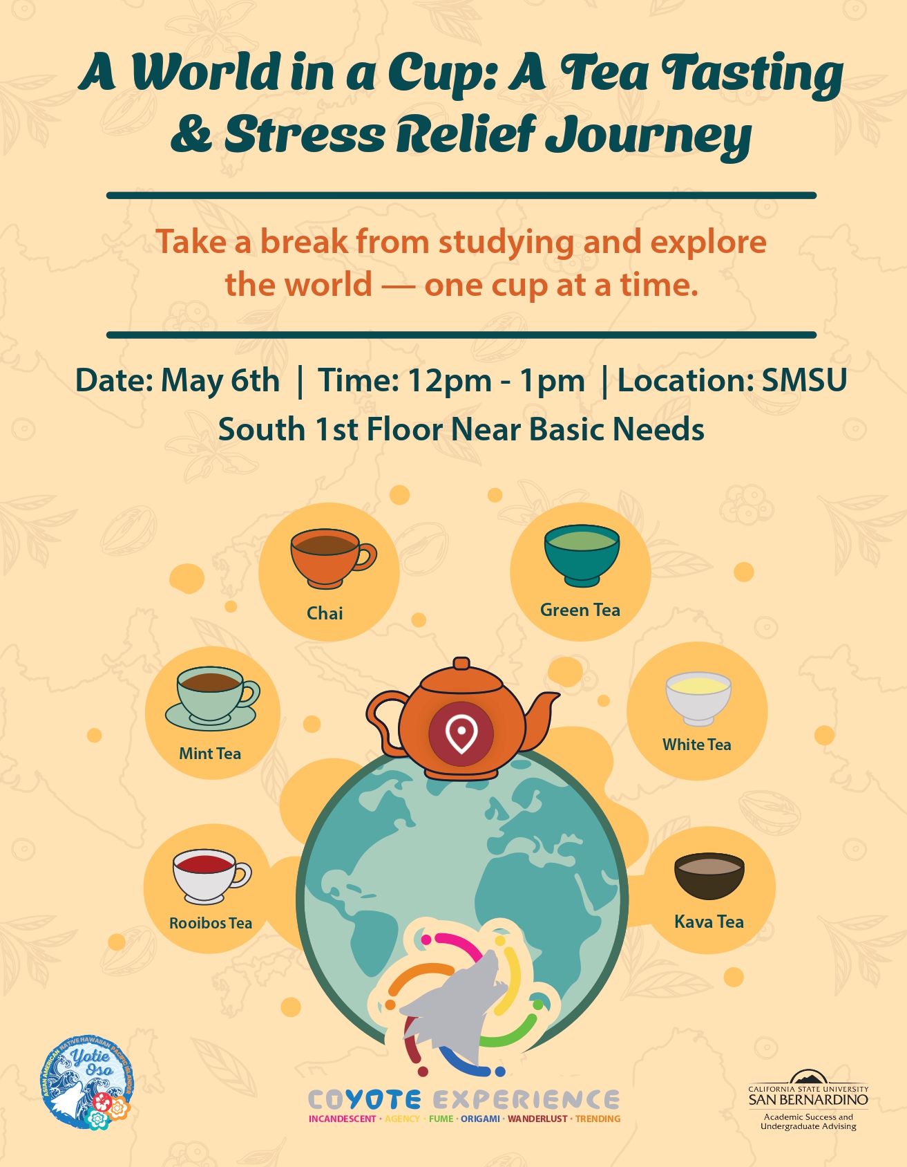 A World in a Cup: A Tea Tasting & Stress Relief Journey
