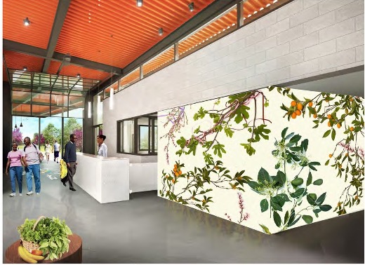 image of Stoneview Nature Center installation from Fallen Fruit